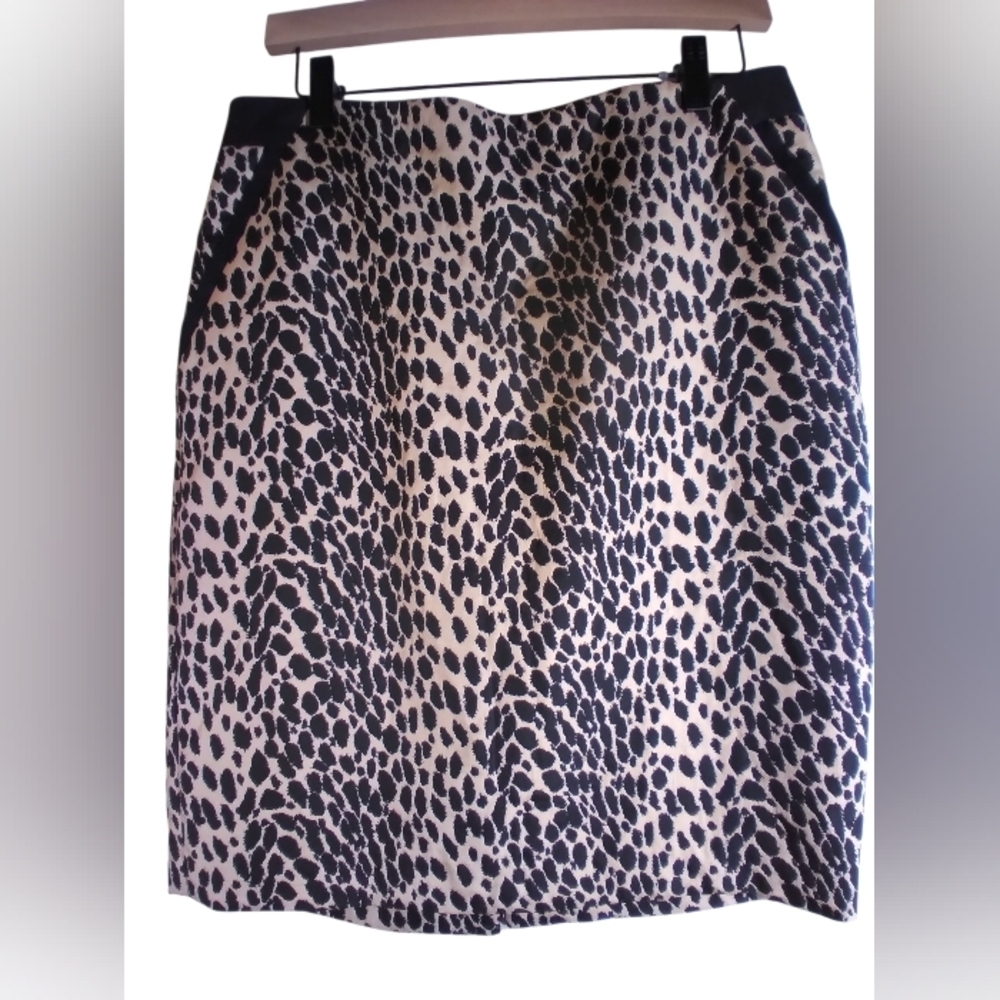 Cbr Outback Red Animal Print Skirt Pockets Size 8 Office Siren Work Date Night